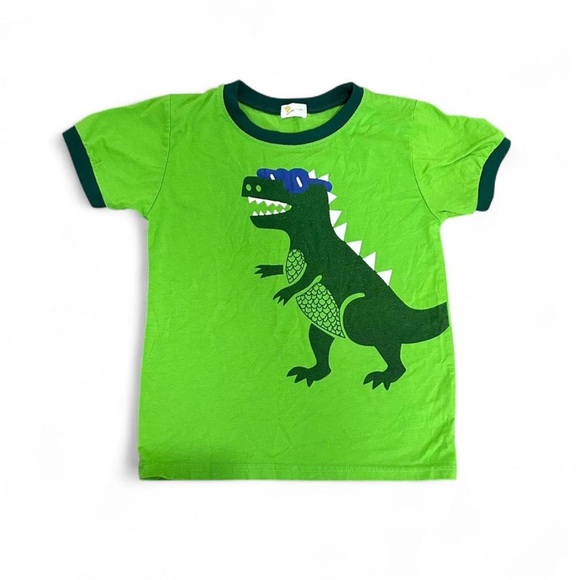 Tops - Green Dino Graphic Baby Tee